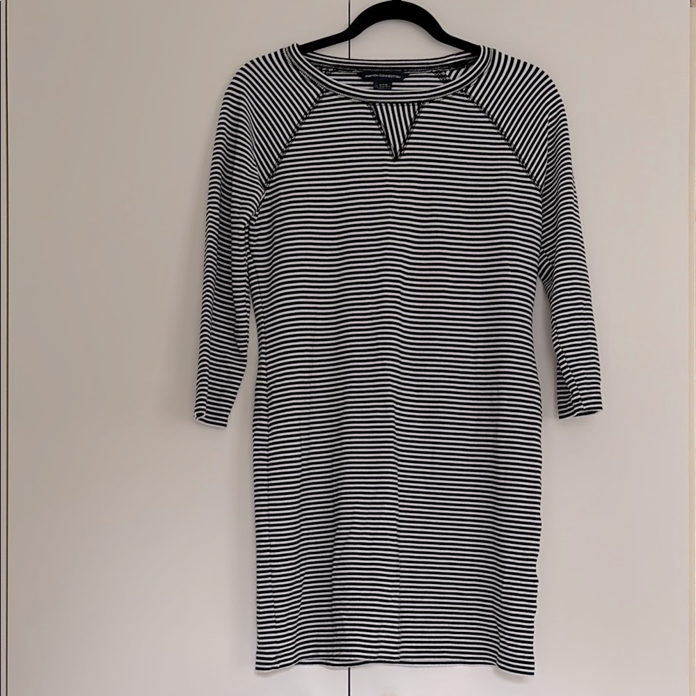 French Connection Crew Neck Dress 3/4 Raglan Sleeves